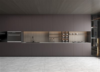 Κομψά ντουλάπια κουζίνας από ξύλο