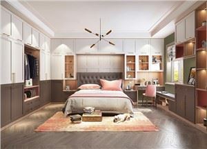 Μοντέρνα ξύλινη ντουλάπα κρεβατοκάμαρας