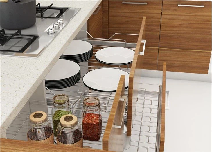 Horizontal Grain Kitchen Cabinet